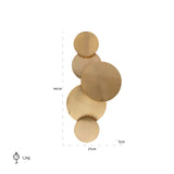 Wandlamp Collin (Brushed Gold) van Richmond Interiors – Luxe comfort op maat van PureWonen. Vraag naar de beste prijs.