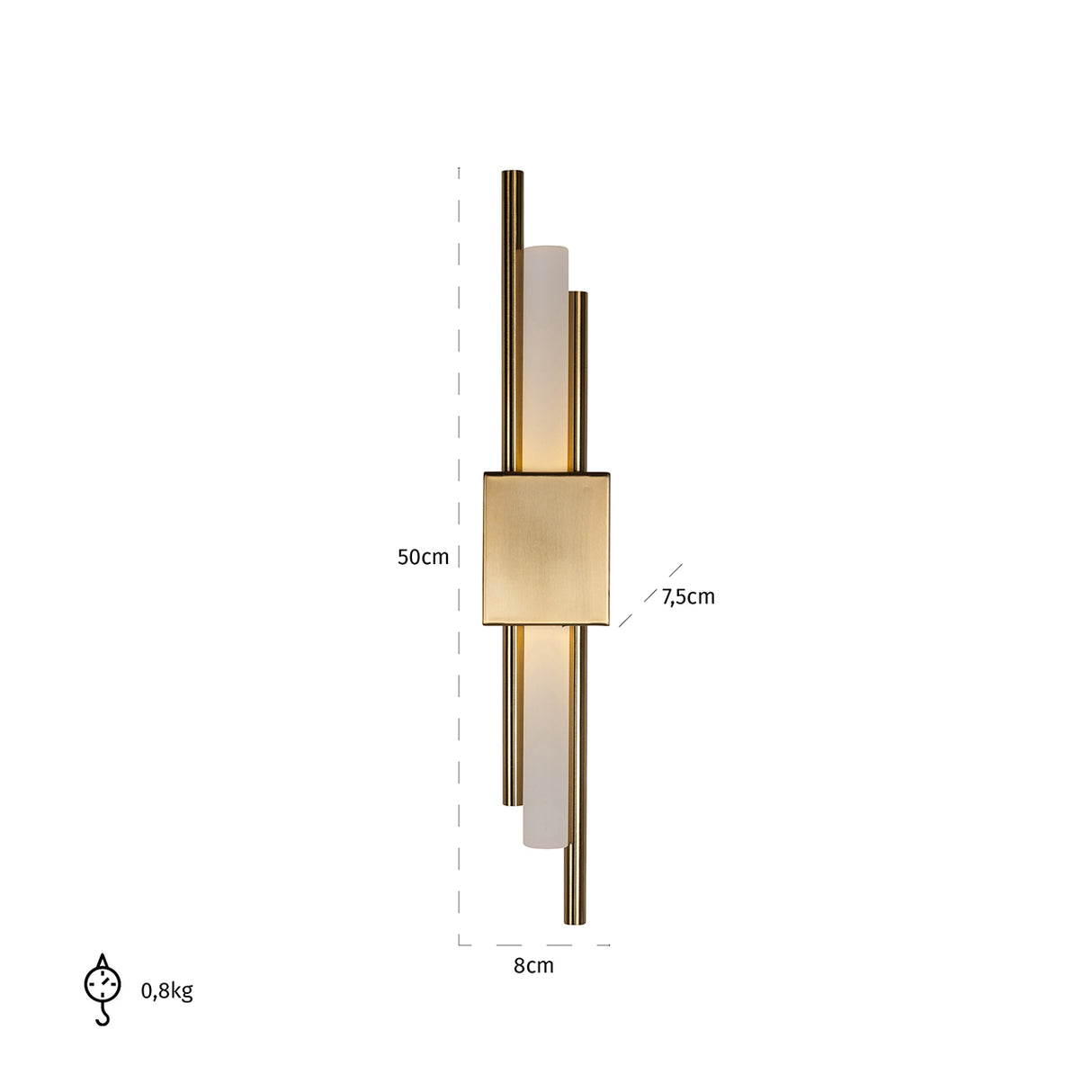 Wandlamp Mylas gold (Gold) van Richmond Interiors – Luxe comfort op maat van PureWonen. Vraag naar de beste prijs.