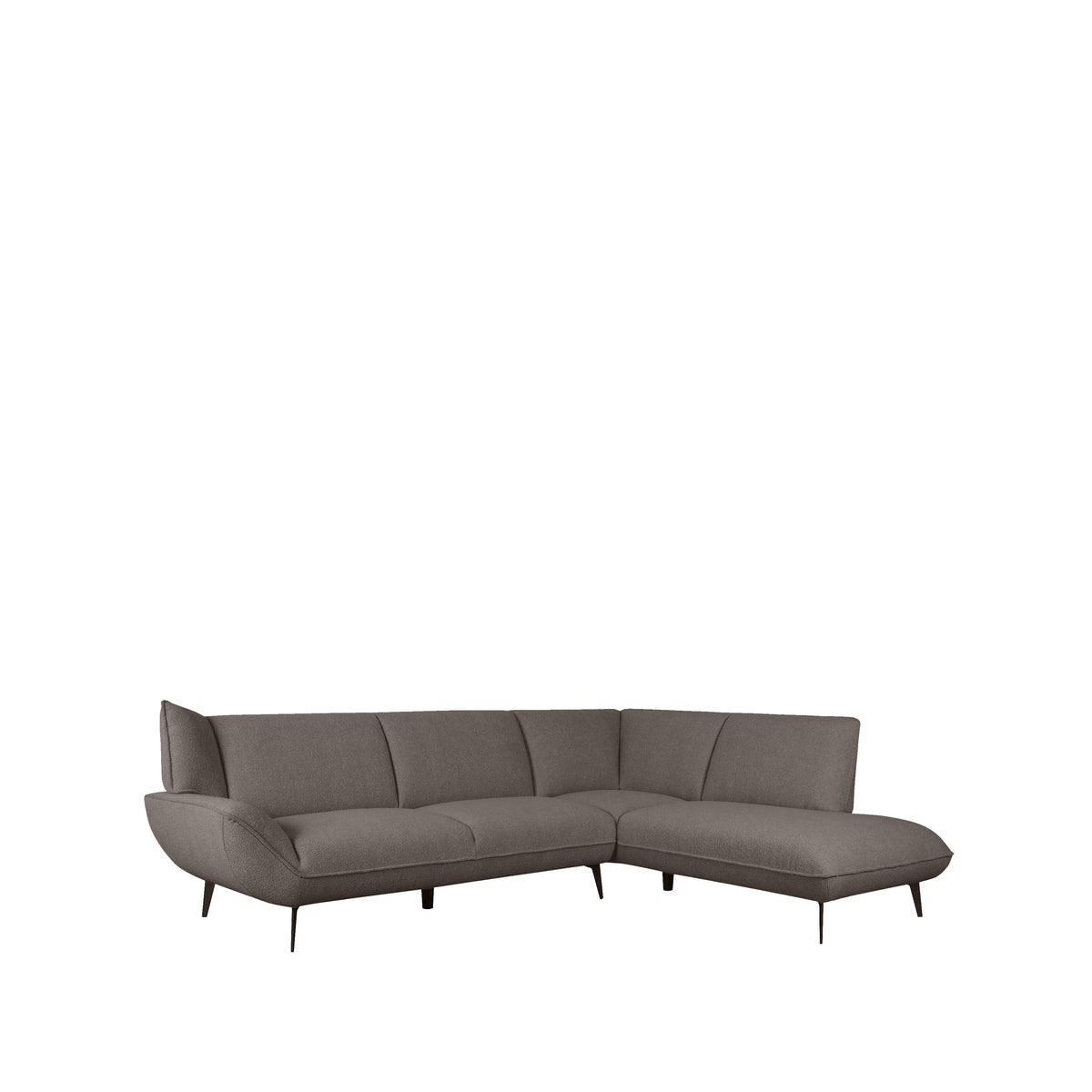 LABEL51 Hoekbank Pesaro - Bruin - Boucle - Rechts van LABEL51 – Luxe comfort op maat van PureWonen. Vraag naar de beste prijs.