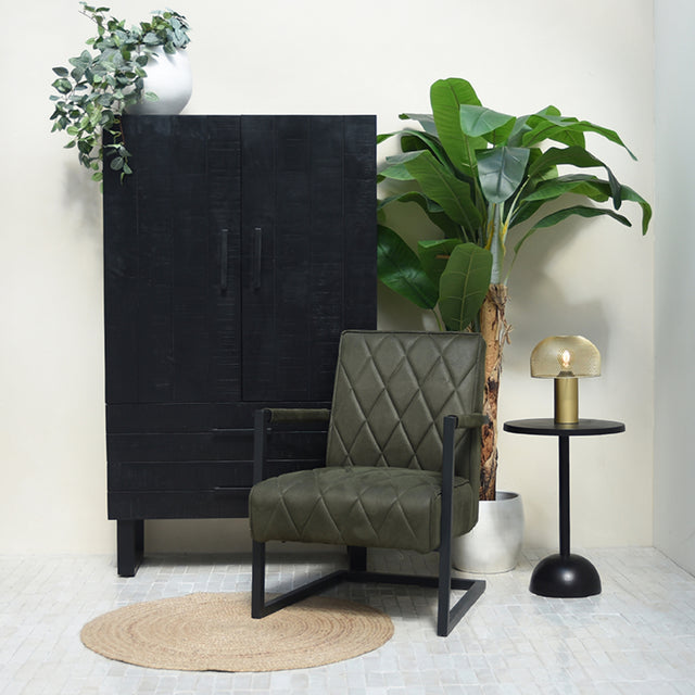 D-MAXX Fauteuil Denmark - Army green - Microfiber