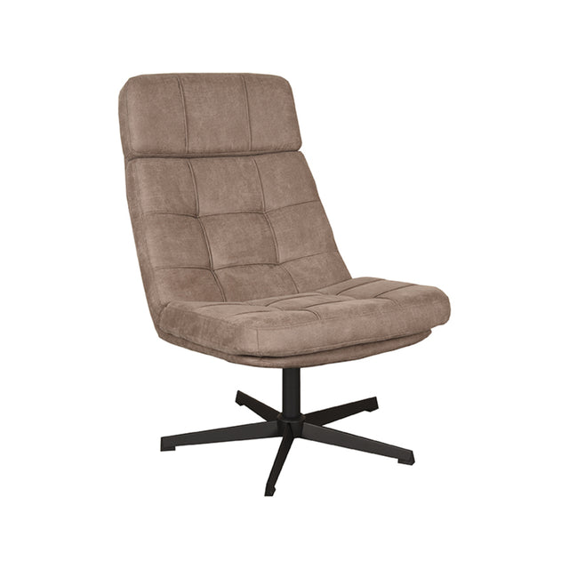 LABEL51 Fauteuil Alvar - Taupe - Micro Suede - Excl. Hocker van LABEL51 - laagste prijs offerte van PureWonen