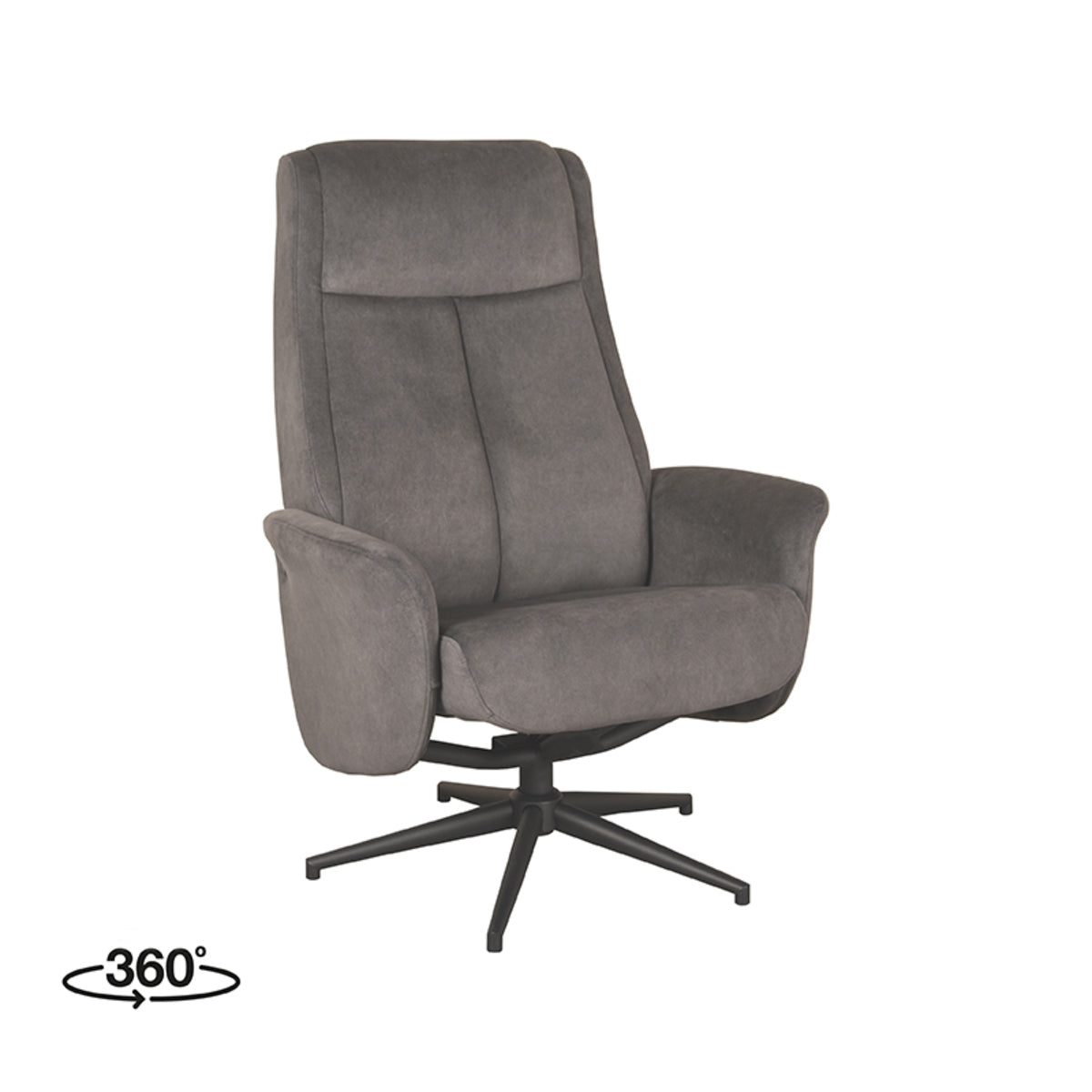 LABEL51 Fauteuil Bergen - Antraciet - Cosmo - Excl. Hocker van LABEL51 – Luxe comfort op maat van PureWonen. Vraag naar de beste prijs.
