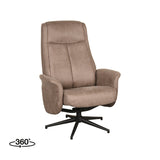 LABEL51 Fauteuil Bergen - Taupe - Micro Suede - Excl. Hocker van LABEL51 – Luxe comfort op maat van PureWonen. Vraag naar de beste prijs.