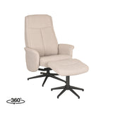LABEL51 Fauteuil Bergen - Naturel - Boucle - Incl. Hocker van LABEL51 – Luxe comfort op maat van PureWonen. Vraag naar de beste prijs.