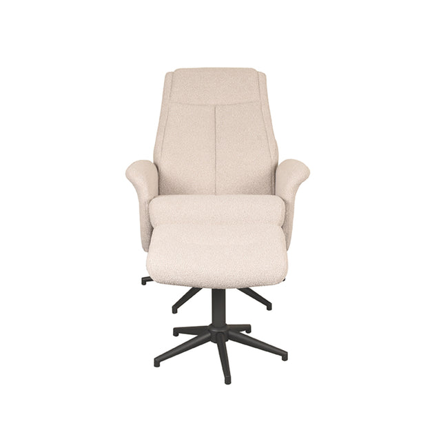 LABEL51 Fauteuil Bergen - Naturel - Boucle - Incl. Hocker van LABEL51 – Luxe comfort op maat van PureWonen. Vraag naar de beste prijs.