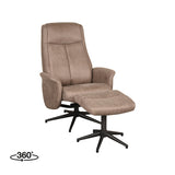 LABEL51 Fauteuil Bergen - Taupe - Micro Suede - Incl. Hocker van LABEL51 – Luxe comfort op maat van PureWonen. Vraag naar de beste prijs.