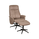 LABEL51 Fauteuil Bergen - Taupe - Micro Suede - Incl. Hocker van LABEL51 – Luxe comfort op maat van PureWonen. Vraag naar de beste prijs.