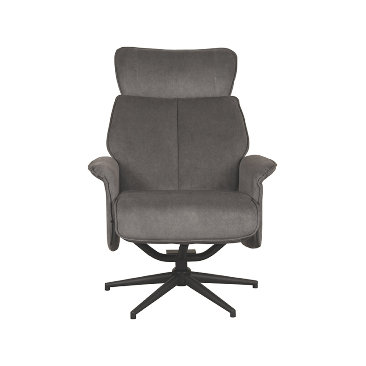 LABEL51 Fauteuil Verdal - Antraciet - Cosmo - Excl. Hocker van LABEL51 – Luxe comfort op maat van PureWonen. Vraag naar de beste prijs.