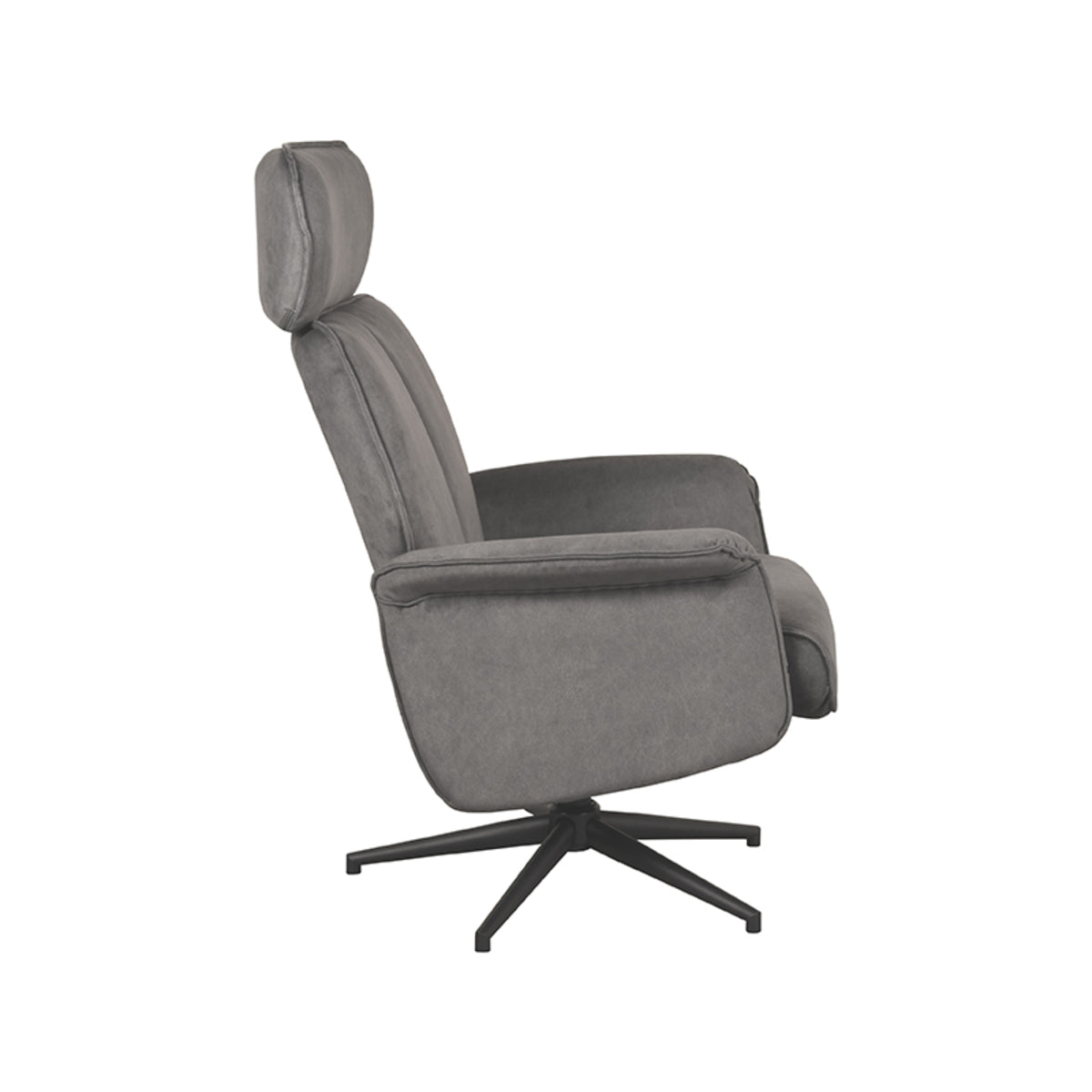 LABEL51 Fauteuil Verdal - Antraciet - Cosmo - Excl. Hocker van LABEL51 – Luxe comfort op maat van PureWonen. Vraag naar de beste prijs.