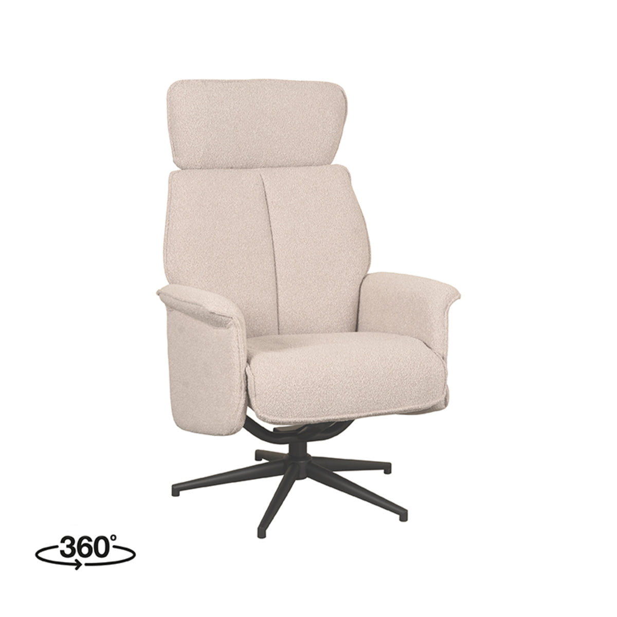 LABEL51 Fauteuil Verdal - Naturel - Boucle - Excl. Hocker van LABEL51 – Luxe comfort op maat van PureWonen. Vraag naar de beste prijs.
