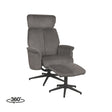 LABEL51 Fauteuil Verdal - Antraciet - Cosmo - Incl. Hocker van LABEL51 – Luxe comfort op maat van PureWonen. Vraag naar de beste prijs.