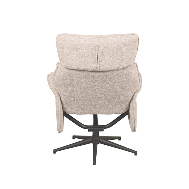LABEL51 Fauteuil Verdal - Naturel - Boucle - Incl. Hocker van LABEL51 – Luxe comfort op maat van PureWonen. Vraag naar de beste prijs.