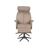 LABEL51 Fauteuil Verdal - Taupe - Micro Suede - Incl. Hocker van LABEL51 - laagste prijs offerte van PureWonen