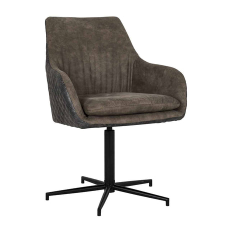 Stoel Lucy met zwarte poot draaibaar van Richmond Interiors – Luxe comfort op maat van PureWonen. Vraag naar de beste prijs.