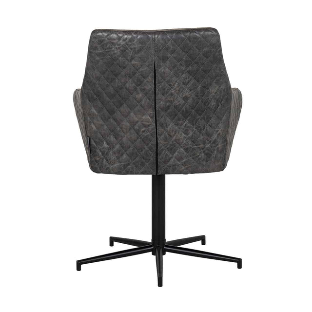 Stoel Lucy met zwarte poot draaibaar van Richmond Interiors – Luxe comfort op maat van PureWonen. Vraag naar de beste prijs.