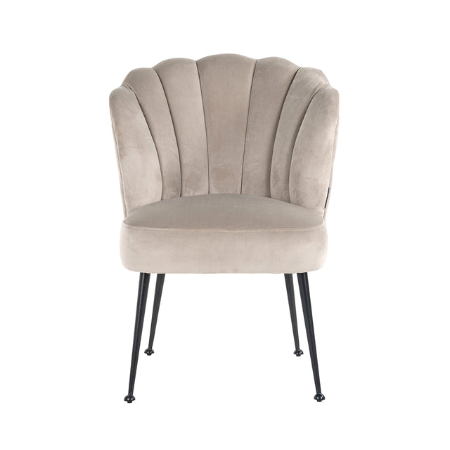 Stoel Pippa khaki velvet / black (Quartz Khaki 903) van Richmond Interiors – Luxe comfort op maat van PureWonen. Vraag naar de beste prijs.