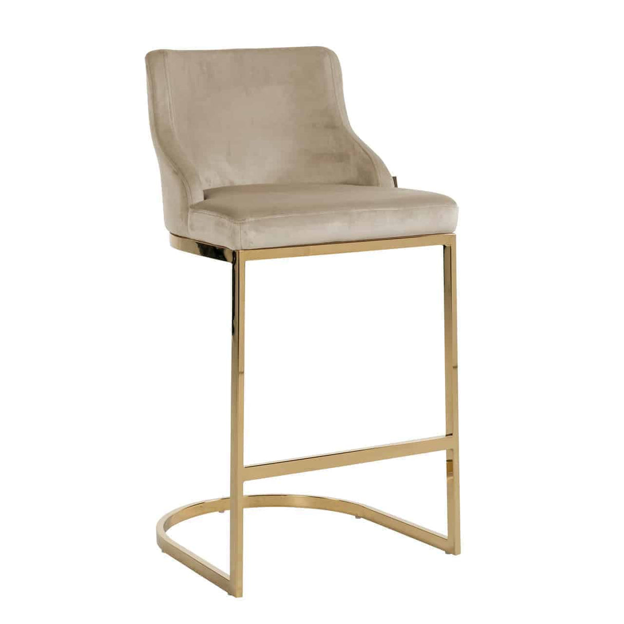 Barstoel Bolton khaki velvet / gold fire retardant (Quartz Khaki 903) van Richmond Interiors – Luxe comfort op maat van PureWonen. Vraag naar de beste prijs.