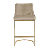 Barstoel Bolton khaki velvet / gold fire retardant (Quartz Khaki 903) van Richmond Interiors – Luxe comfort op maat van PureWonen. Vraag naar de beste prijs.