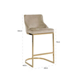 Barstoel Bolton khaki velvet / gold fire retardant (Quartz Khaki 903) van Richmond Interiors – Luxe comfort op maat van PureWonen. Vraag naar de beste prijs.