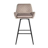 Barstoel Linsey draaibaar khaki velvet (Quartz Khaki 903) van Richmond Interiors – Luxe comfort op maat van PureWonen. Vraag naar de beste prijs.