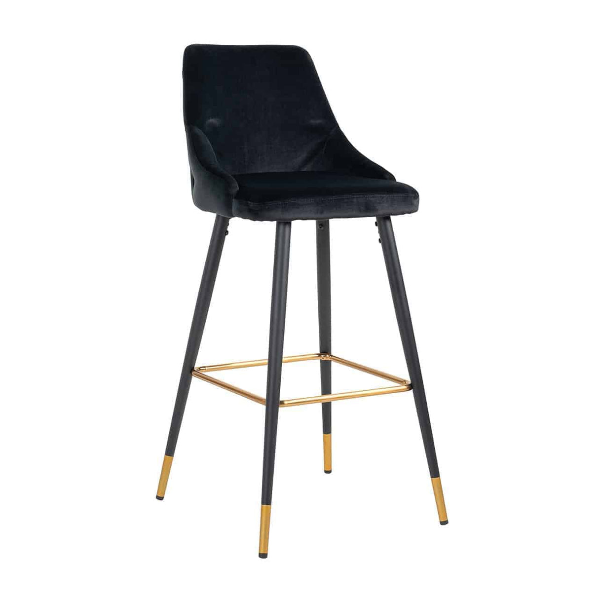 Barstoel Imani black velvet (Quartz Black 800) van Richmond Interiors – Luxe comfort op maat van PureWonen. Vraag naar de beste prijs.