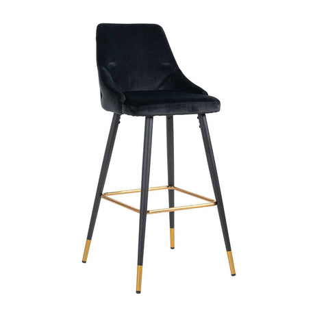 Barstoel Imani black velvet (Quartz Black 800) van Richmond Interiors – Luxe comfort op maat van PureWonen. Vraag naar de beste prijs.