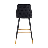 Barstoel Imani black velvet (Quartz Black 800) van Richmond Interiors – Luxe comfort op maat van PureWonen. Vraag naar de beste prijs.