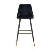 Barstoel Imani black velvet (Quartz Black 800) van Richmond Interiors – Luxe comfort op maat van PureWonen. Vraag naar de beste prijs.