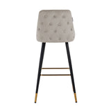 Barstoel Imani khaki velvet (Quartz Khaki 903) van Richmond Interiors – Luxe comfort op maat van PureWonen. Vraag naar de beste prijs.