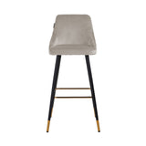 Barstoel Imani khaki velvet (Quartz Khaki 903) van Richmond Interiors – Luxe comfort op maat van PureWonen. Vraag naar de beste prijs.
