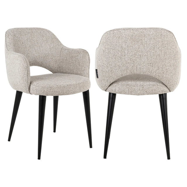 Eetkamerstoel Giovanna natural fancy fire retardant van Richmond Interiors – Luxe comfort op maat van PureWonen. Vraag naar de beste prijs.