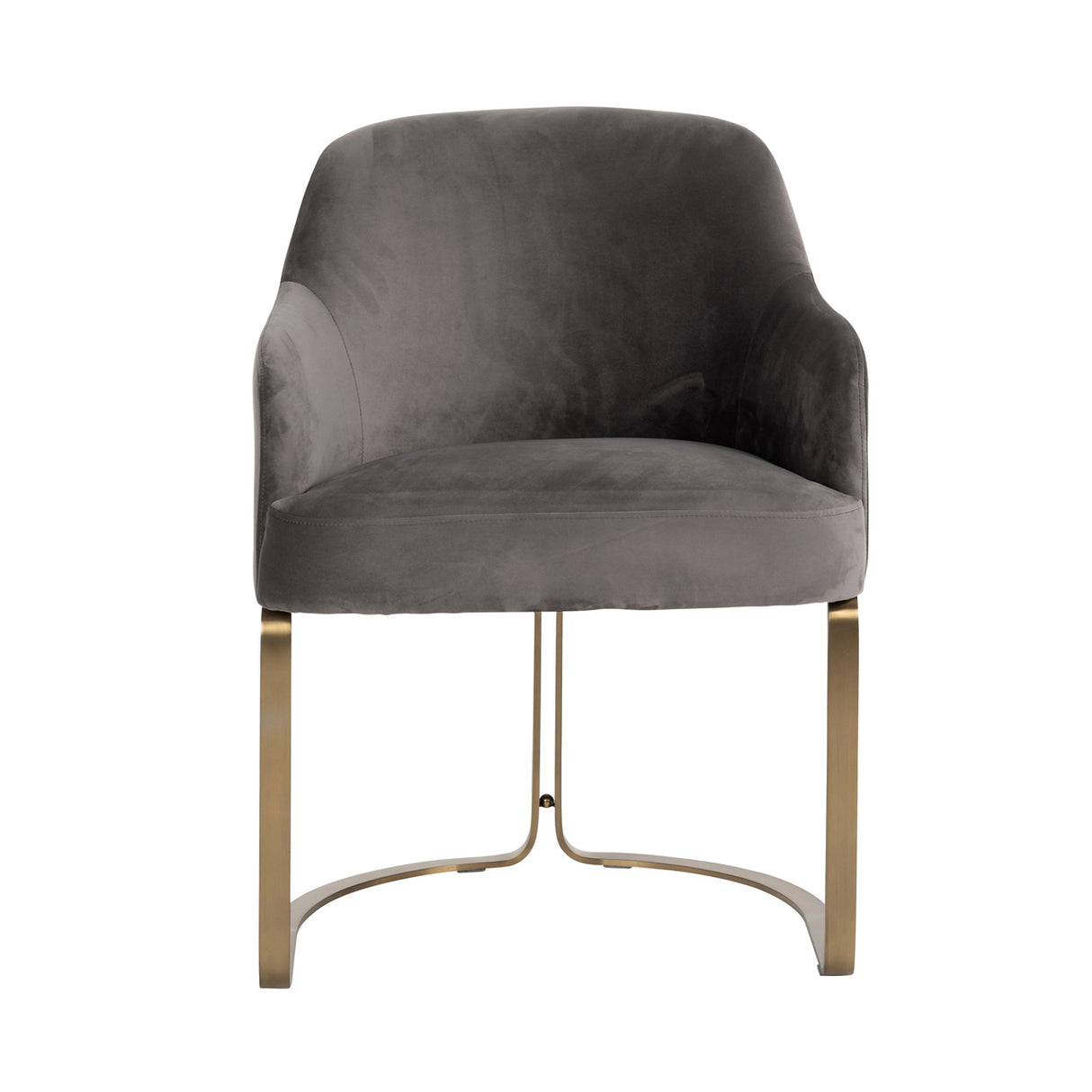 Stoel Hadley stone velvet / brushed gold (Quartz Stone 101) van Richmond Interiors – Luxe comfort op maat van PureWonen. Vraag naar de beste prijs.