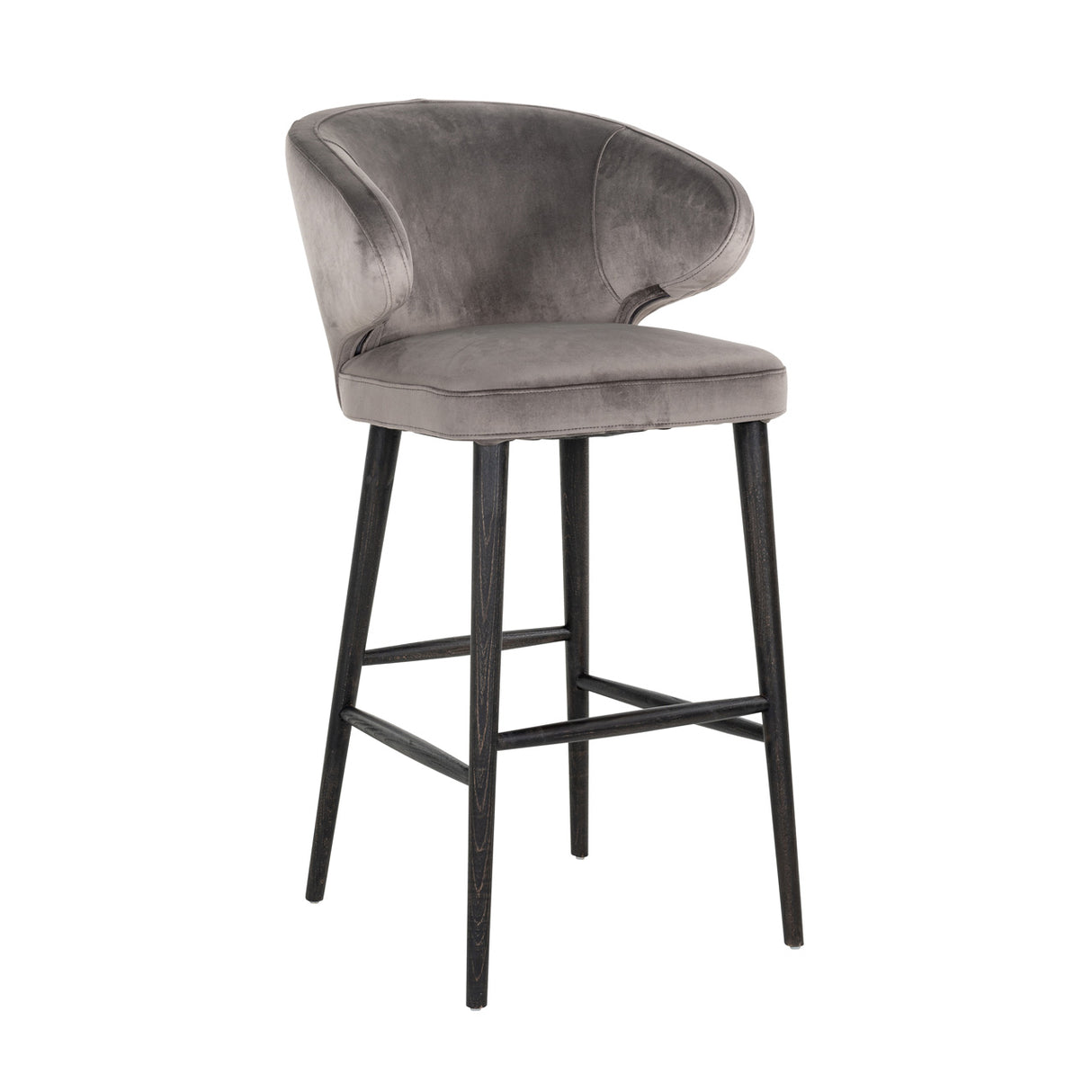 Barstoel Indigo stone velvet (Quartz Stone 101) van Richmond Interiors – Luxe comfort op maat van PureWonen. Vraag naar de beste prijs.