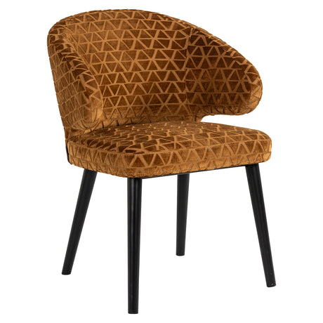 Eetkamerstoel Indigo gold triangle (Triangle 2013 old gold) van Richmond Interiors – Luxe comfort op maat van PureWonen. Vraag naar de beste prijs.