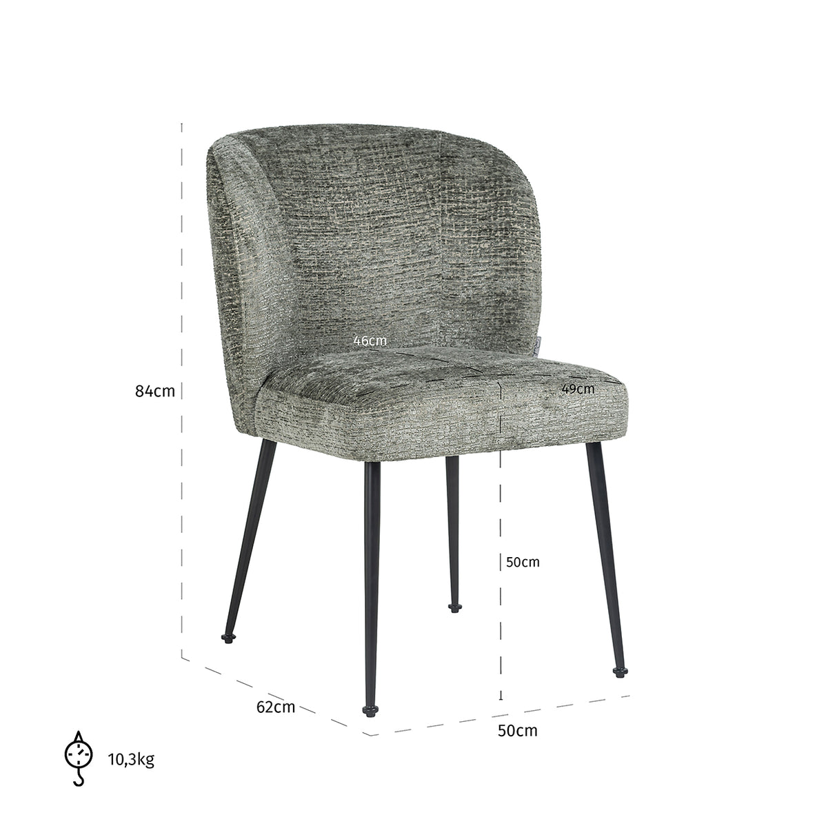 Stoel Fallon thyme fusion / zwart (Fusion thyme 206) van Richmond Interiors – Luxe comfort op maat van PureWonen. Vraag naar de beste prijs.