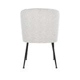 Eetkamerstoel Fallon white bouclé