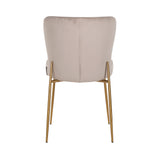 Stoel Odessa khaki / brushed gold fire retardant (FR-Quartz 903 Khaki) van Richmond Interiors – Luxe comfort op maat van PureWonen. Vraag naar de beste prijs.
