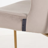 Stoel Odessa khaki / brushed gold fire retardant (FR-Quartz 903 Khaki) van Richmond Interiors – Luxe comfort op maat van PureWonen. Vraag naar de beste prijs.