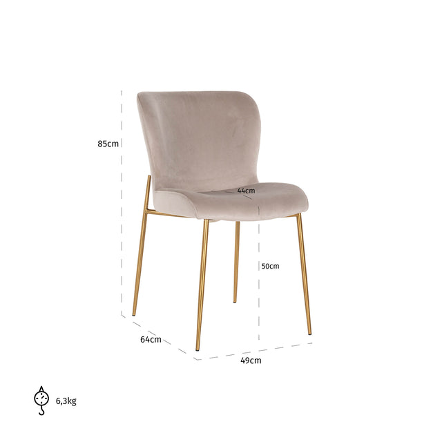 Stoel Odessa khaki / brushed gold fire retardant (FR-Quartz 903 Khaki) van Richmond Interiors – Luxe comfort op maat van PureWonen. Vraag naar de beste prijs.