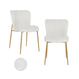 Eetkamerstoel Odessa white bouclé (Set of 2)