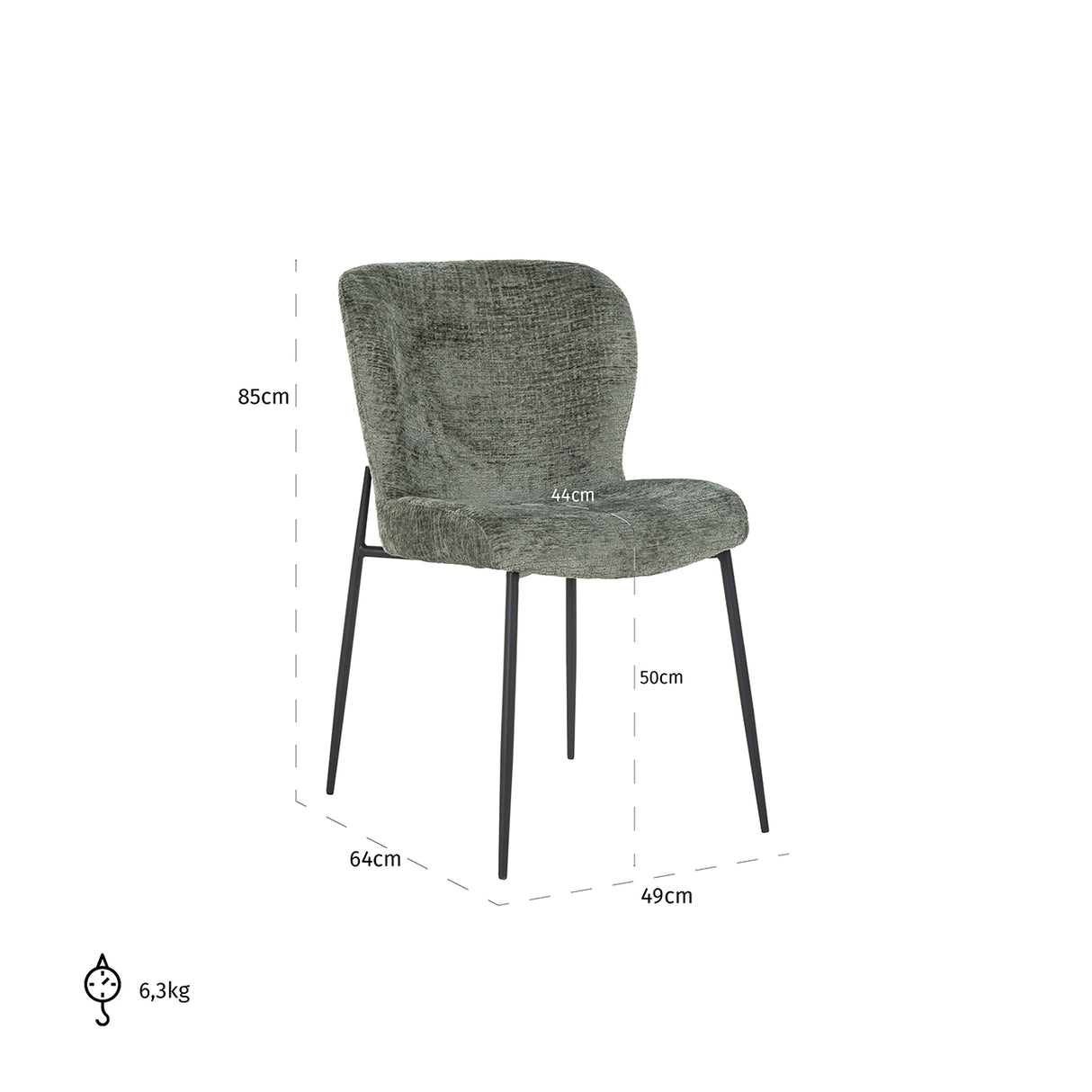 Stoel Darby thyme fusion / black (Fusion thyme 206) van Richmond Interiors – Luxe comfort op maat van PureWonen. Vraag naar de beste prijs.