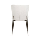 Eetkamerstoel Darby white bouclé (Set of 2)