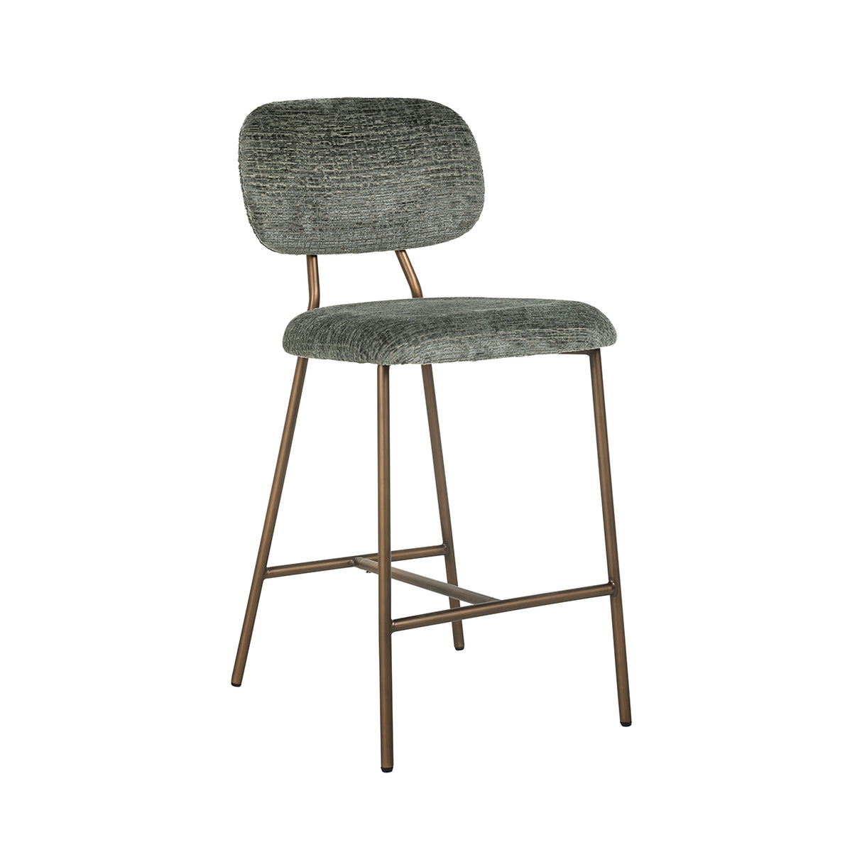 Counterstoel Xenia thyme fusion / brushed gold legs (Fusion thyme 206) van Richmond Interiors – Luxe comfort op maat van PureWonen. Vraag naar de beste prijs.