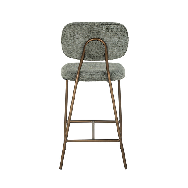 Counterstoel Xenia thyme fusion / brushed gold legs (Fusion thyme 206) van Richmond Interiors – Luxe comfort op maat van PureWonen. Vraag naar de beste prijs.