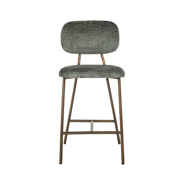 Counterstoel Xenia thyme fusion / brushed gold legs (Fusion thyme 206) van Richmond Interiors – Luxe comfort op maat van PureWonen. Vraag naar de beste prijs.