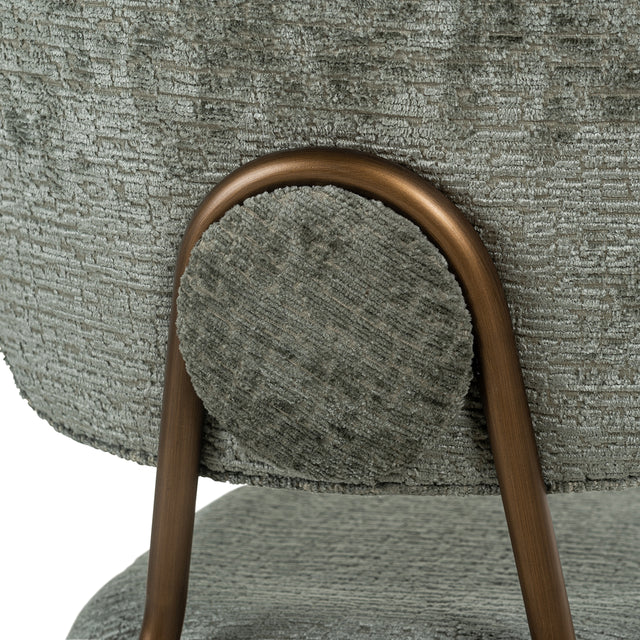 Counterstoel Xenia thyme fusion / brushed gold legs (Fusion thyme 206) van Richmond Interiors – Luxe comfort op maat van PureWonen. Vraag naar de beste prijs.