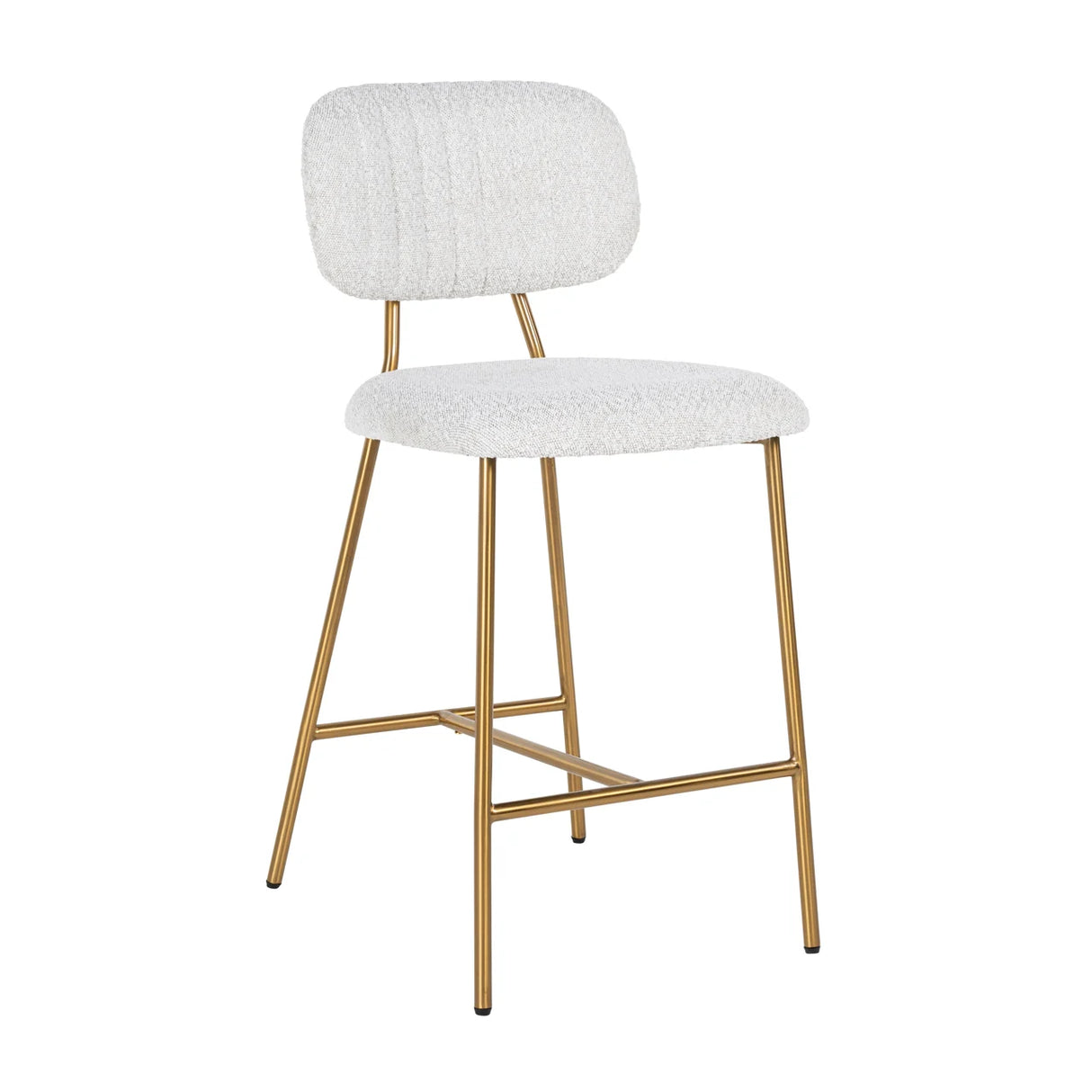 Counterstoel Xenia white bouclé (Set of 2)