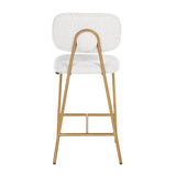 Counterstoel Xenia white bouclé (Set of 2)