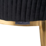 Stoel Breeze Antracite velvet / brushed gold fire retardant (FR-Quartz 801 Antraciet) van Richmond Interiors – Luxe comfort op maat van PureWonen. Vraag naar de beste prijs.