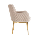 Stoel Breeze khaki velvet / brushed gold fire retardant (FR-Quartz 903 Khaki) van Richmond Interiors – Luxe comfort op maat van PureWonen. Vraag naar de beste prijs.